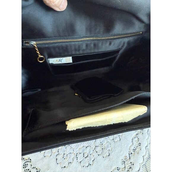 Vintage 60's Morris Moskowitz Satin Envelope Hand Muff Evening Purse - Picture 15 of 16